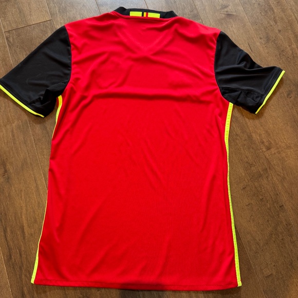 Red/Black/Yellow Belgium Adidas Soccer Jersey Size S Men - Picture 2 of 2